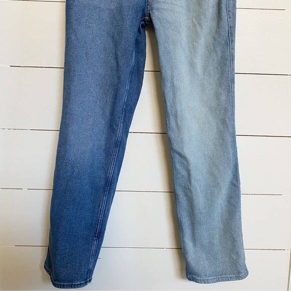 Hollister Ultra High-Rise Two-Toned Stacked Vintage Straight Jeans sz 24 - Picture 6 of 15